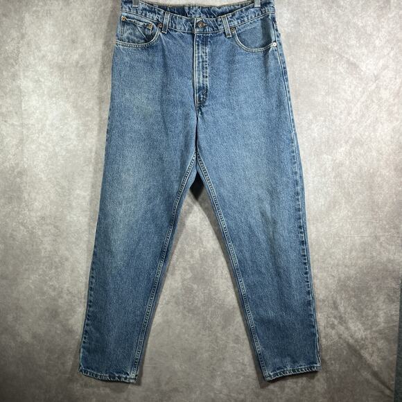 Vintage Levis 550 Jeans Mens 36x32 Blue Denim Relaxed Fit‎ Tapered Leg USA 90s - Picture 1 of 10